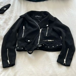 Zara Suede Moto Jacket
